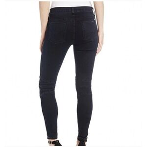 Hudson Women's Size 26 Stark Moto Super Skinny Jeans Blue Dark‎ Wash Stretch